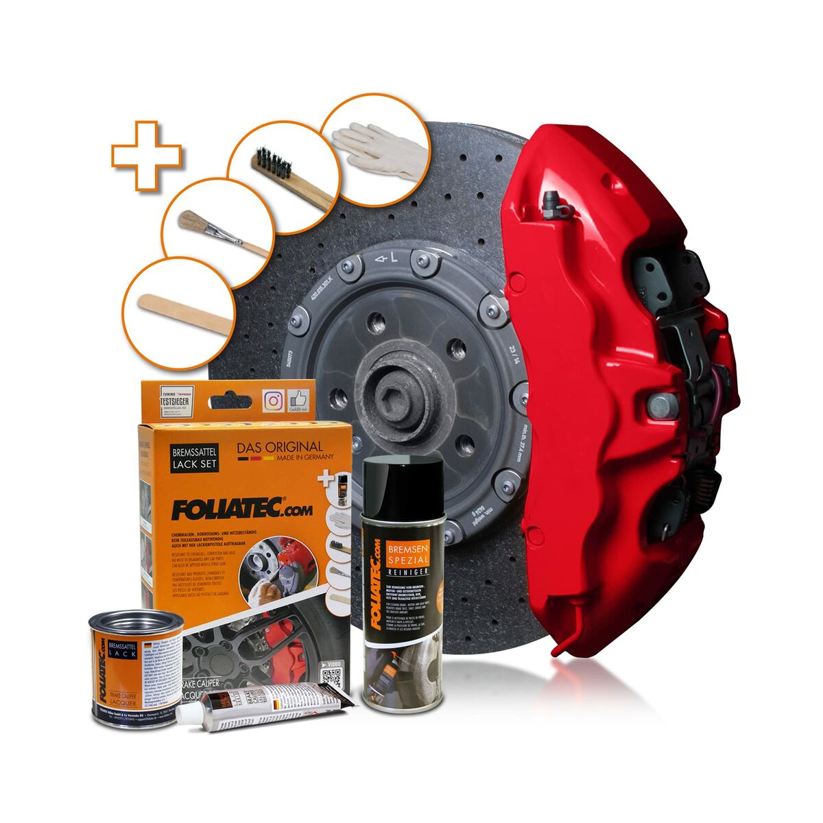 Verfset Foliatec Remklauwen 3 Stuks Rood