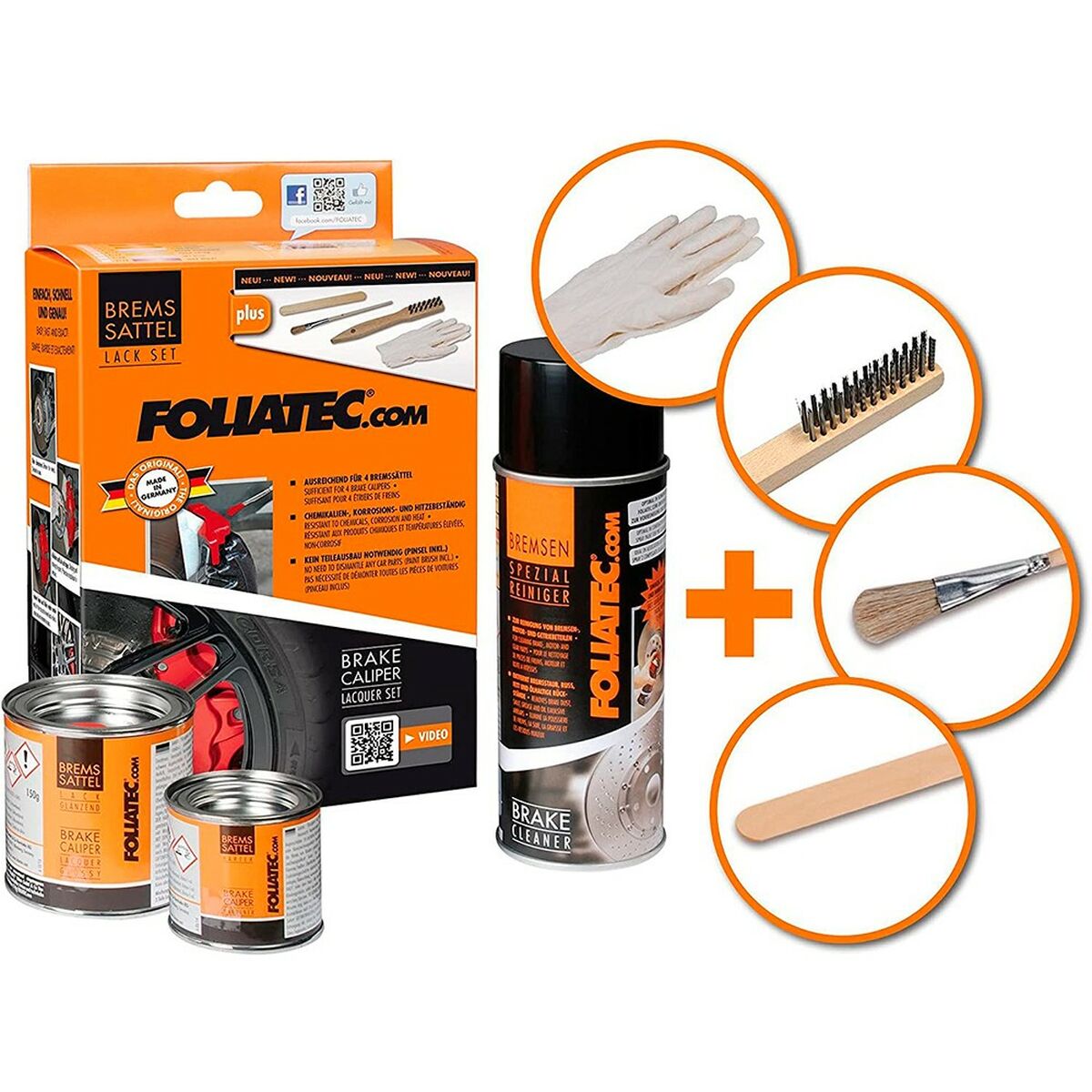 Verfset Foliatec Remklauwen 3 Stuks Rood