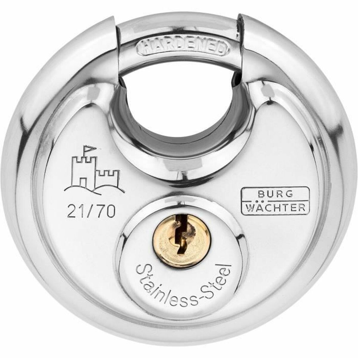 Sleutelhangslot Burg-Wachter 21 70 SB Roestvrij staal