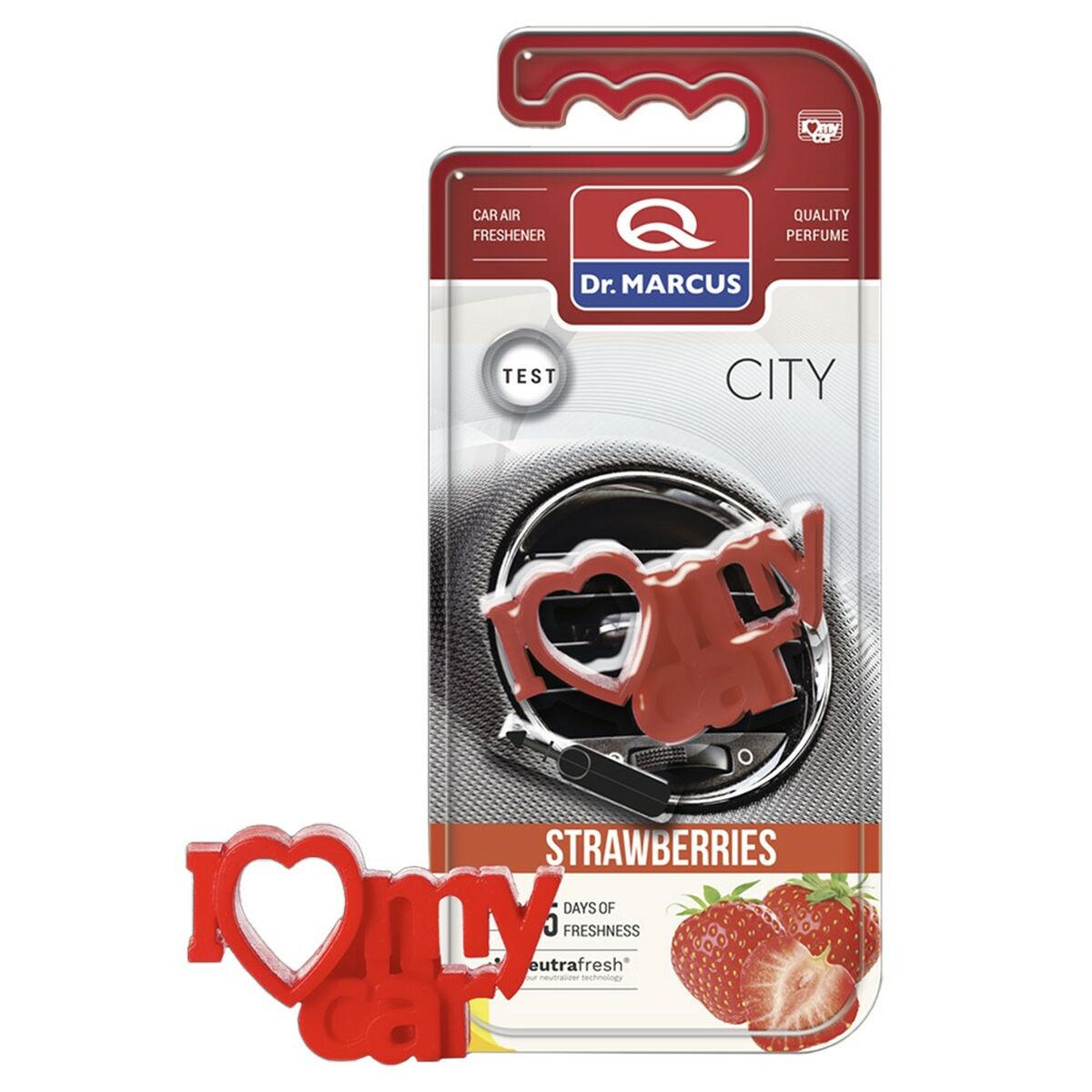 Autoluchtverfrisser Dr. Marcus City Aardbei Plastic Geur