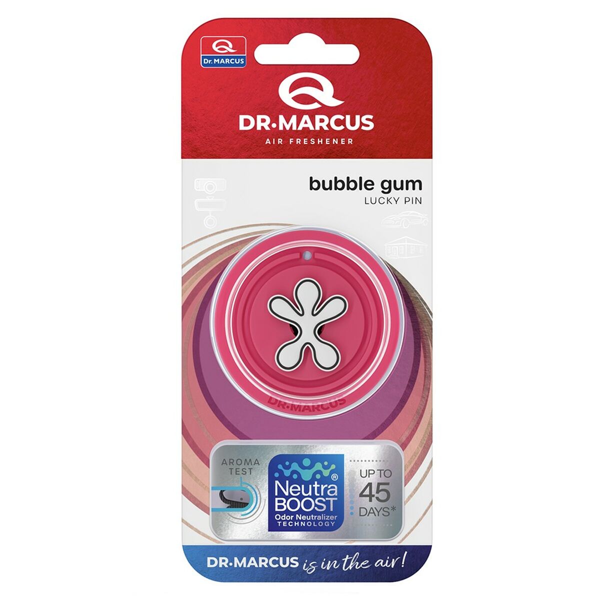 Autoluchtverfrisser Dr. Marcus Lucky Pin Kauwgom Plastic Geur