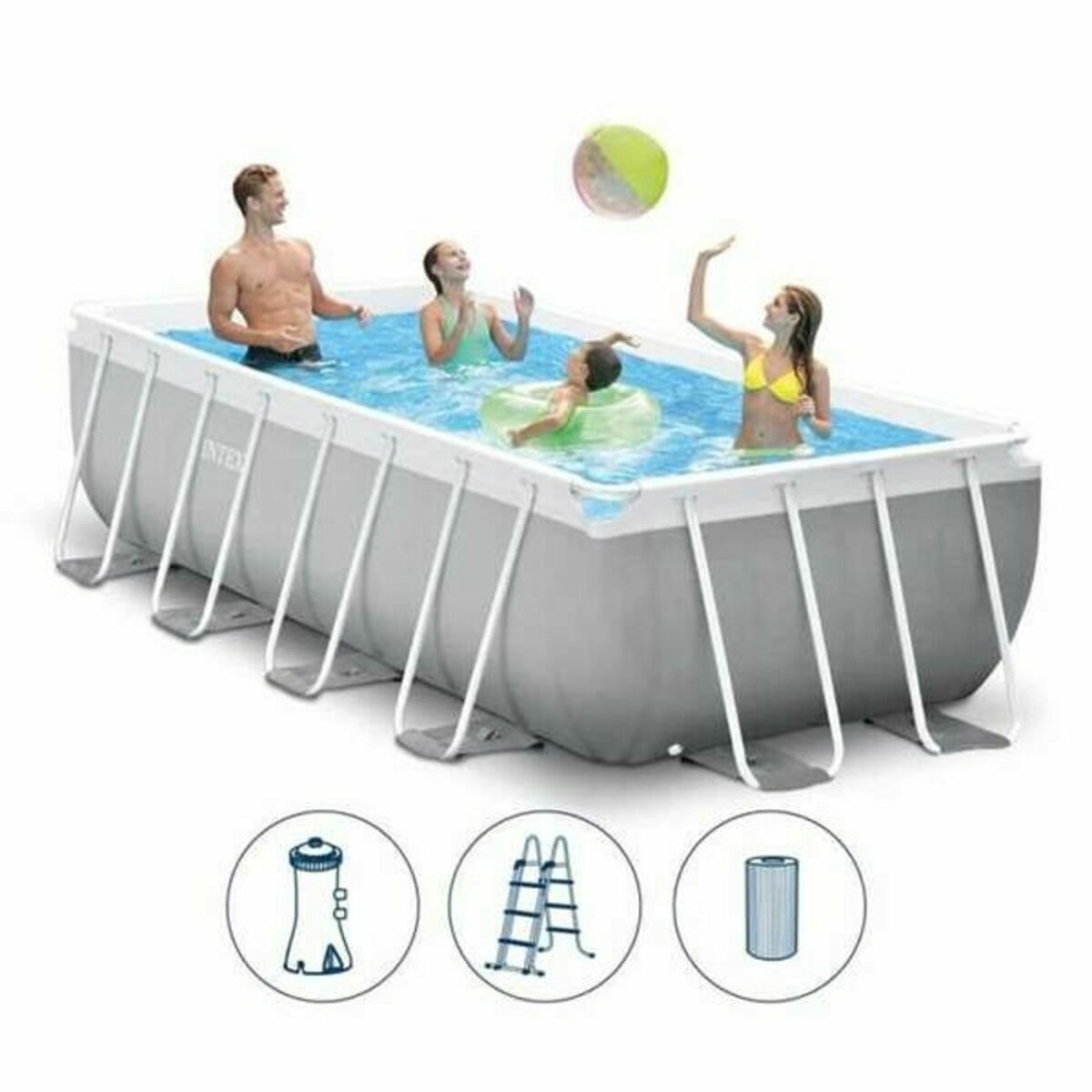 Afneembaar zwembad Intex 400 x 100 x 200 cm