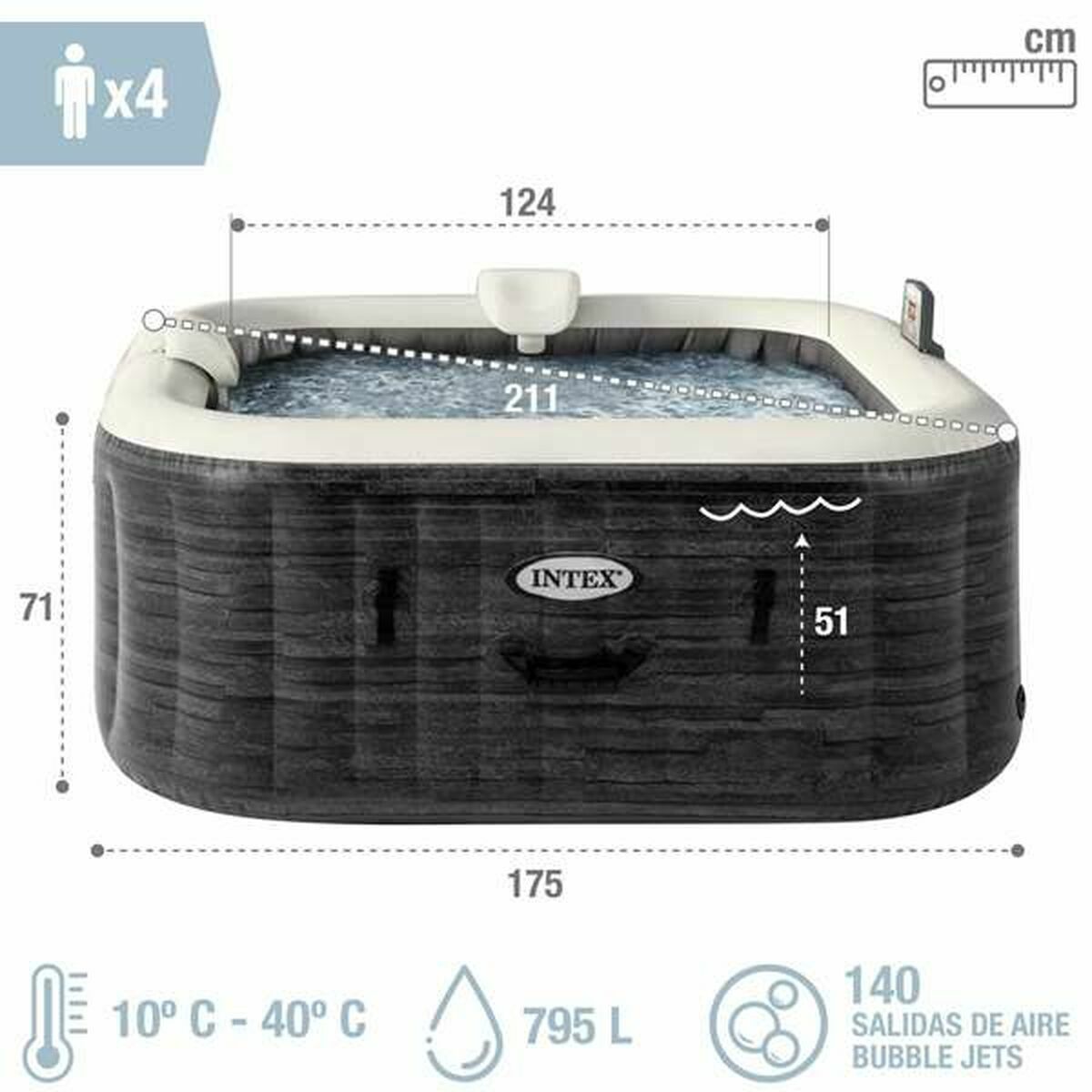 Opblaasbare Spa Intex 795 L