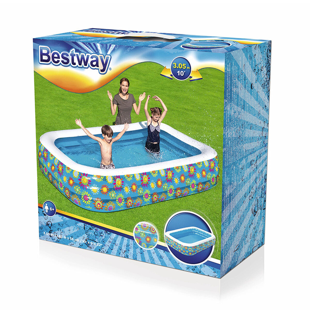 Opblaasbaar kinderbadje Bestway Basketbal 