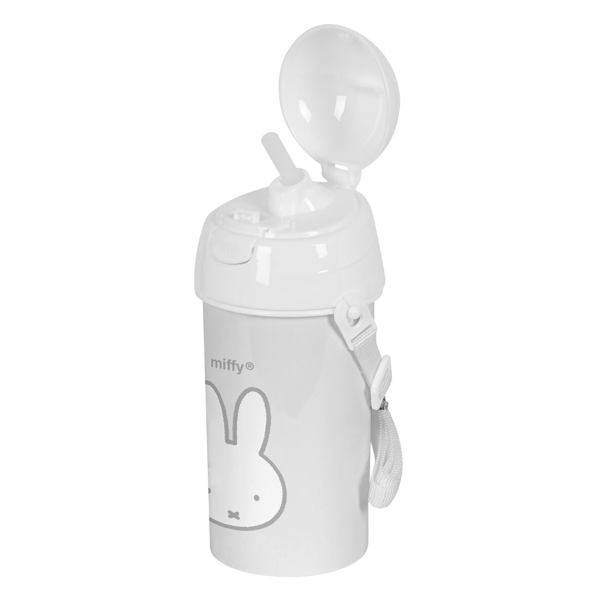 Fles met deksel en rietje Nijntje Niebla Grijs 500 ml