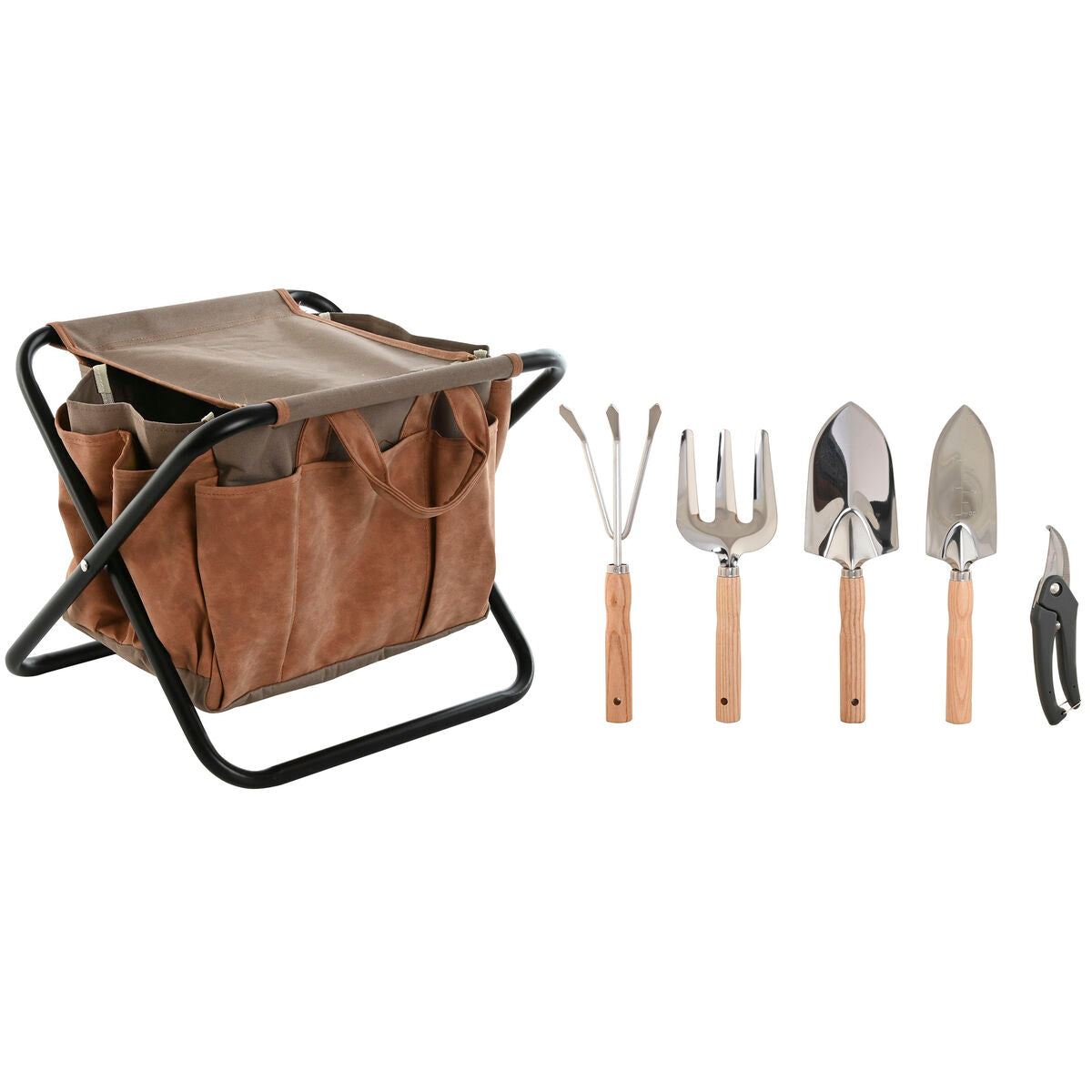 Tuingereedschapset Home ESPRIT 7-delig Bruin