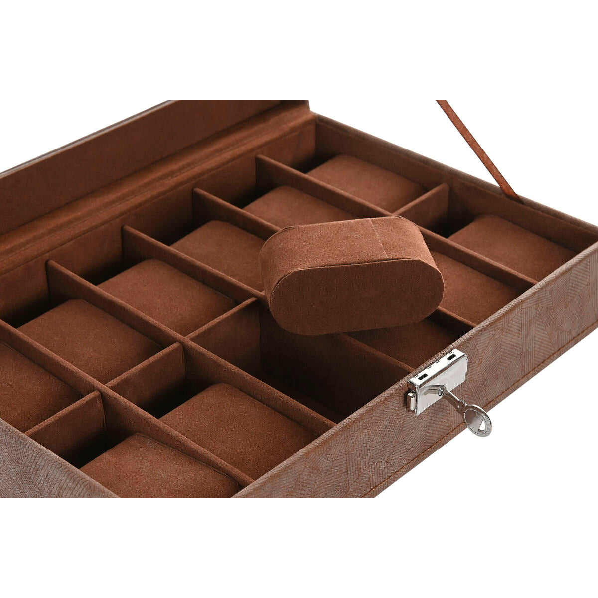 Sieradendoos Home ESPRIT Bruin Polyurethaan Kristal MDF Hout