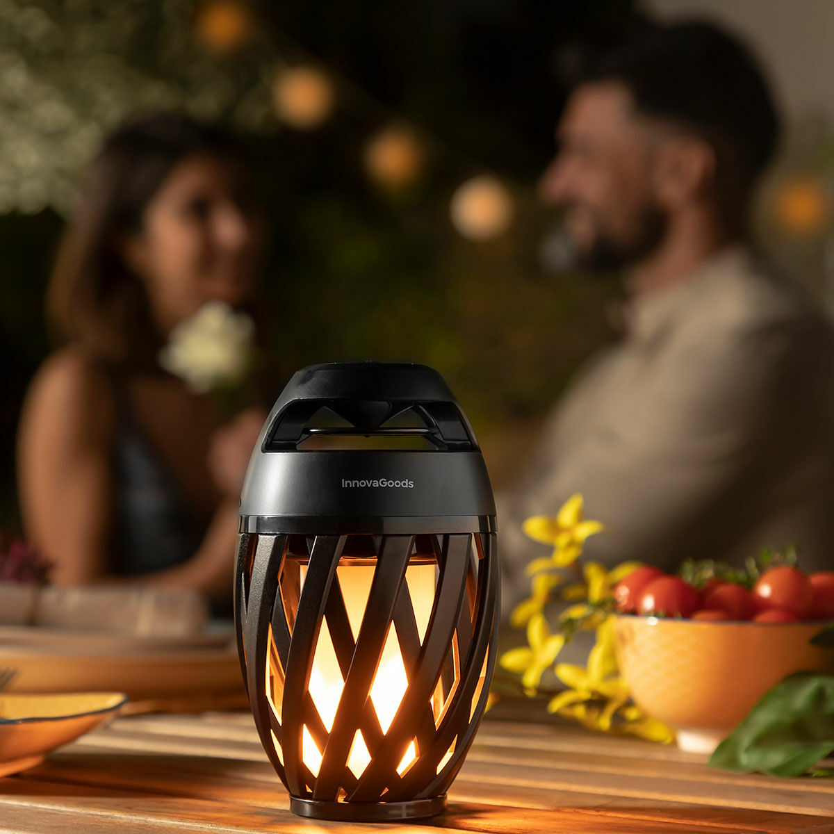 Draadloze luidspreker met vlam-effect-LED 