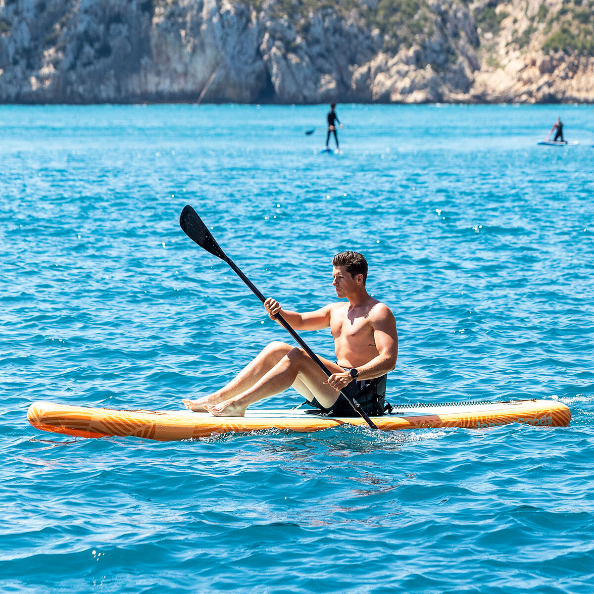 2-in-1 opblaasbaar paddlesurfboard met zitje en accessoires 