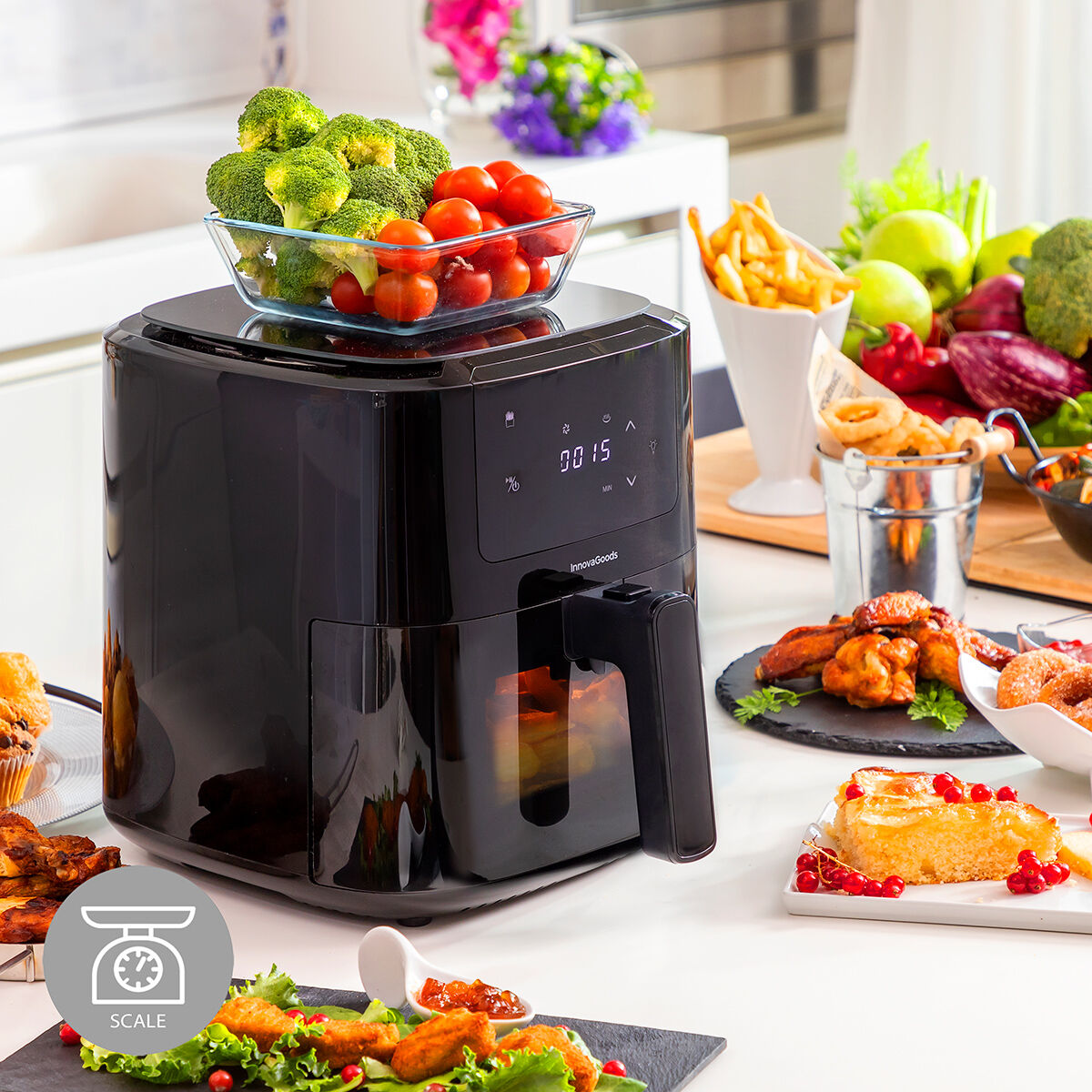 Airfryer met weegschaal Fryinn Balance Zwart