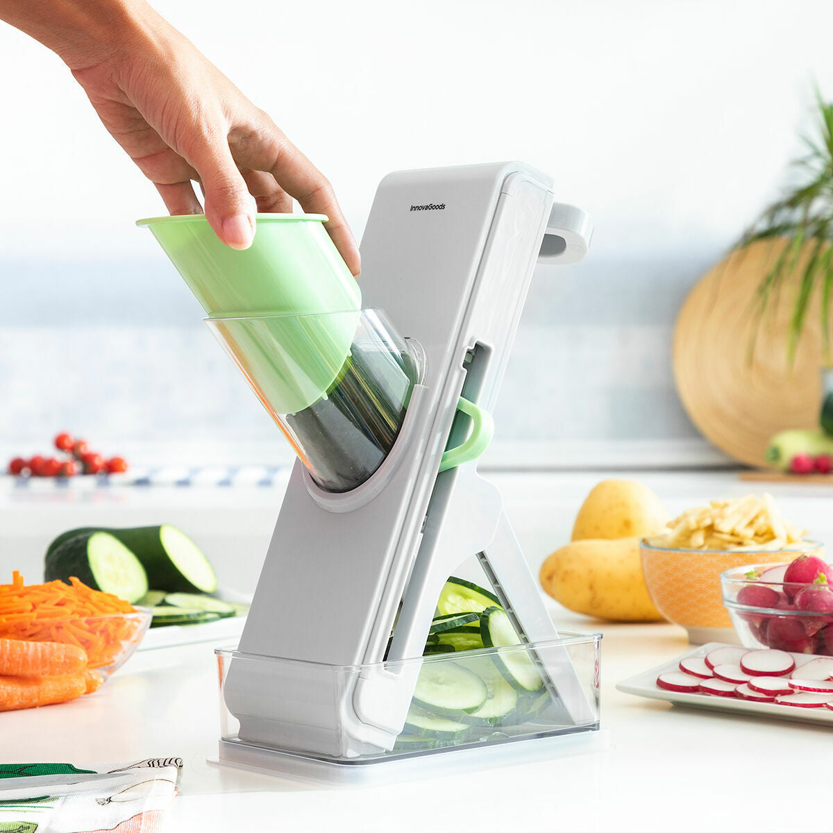 5-in-1 opvouwbare groentesnijder mandoline 