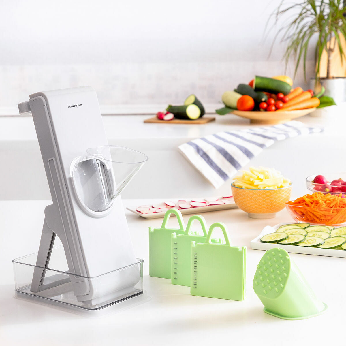 5-in-1 opvouwbare groentesnijder mandoline 