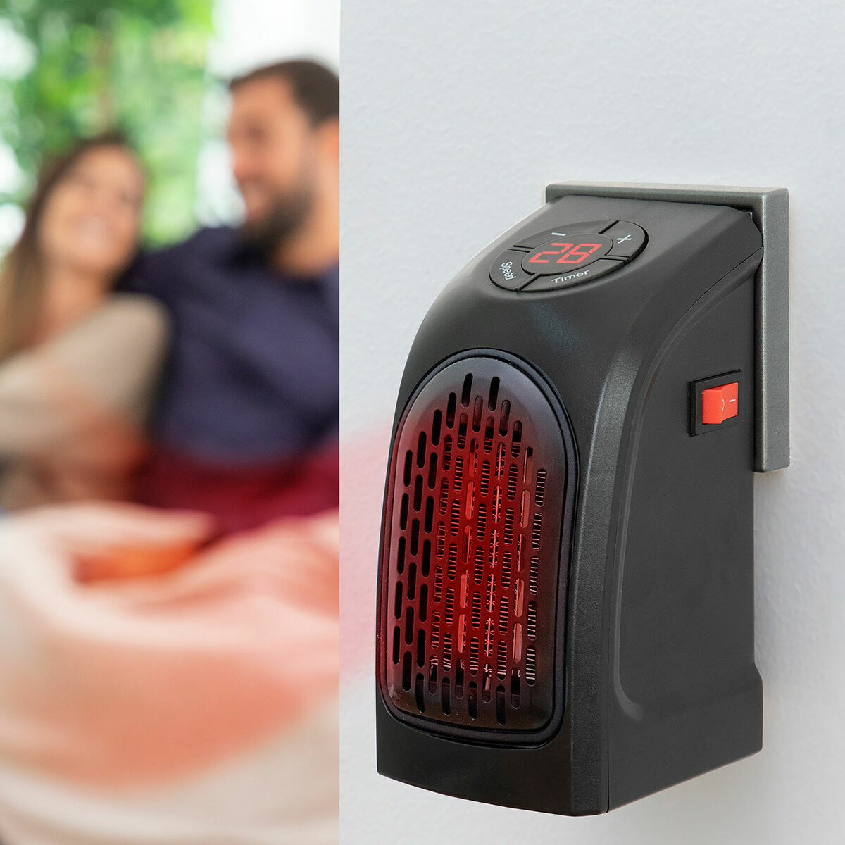 Draagbare mini-stekkerverwarmer 