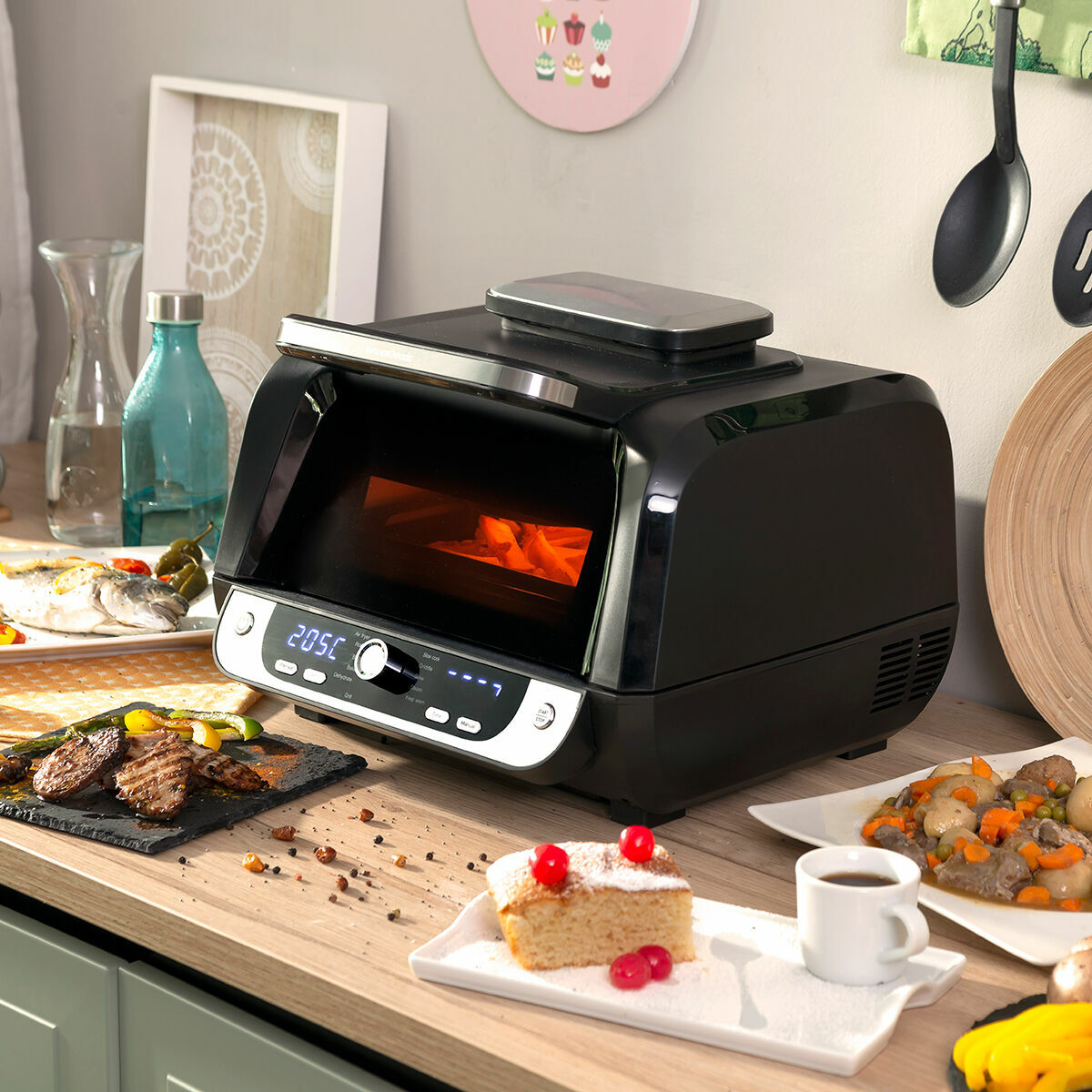Airfryer met grill, accessoires en receptenboek Fryinn 12-in-1