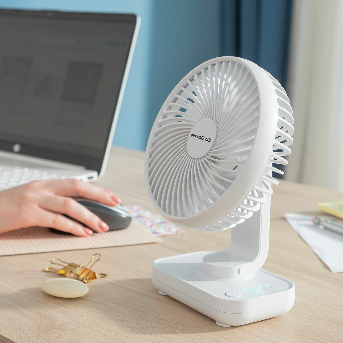 Oplaadbare bureauventilator 