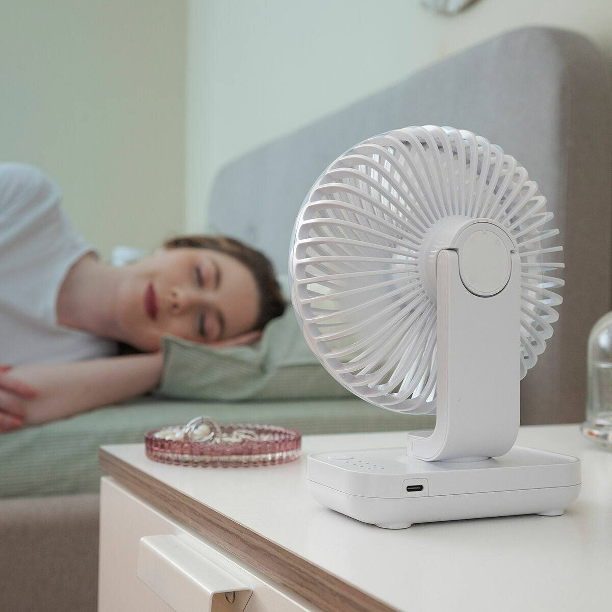 Oplaadbare bureauventilator 