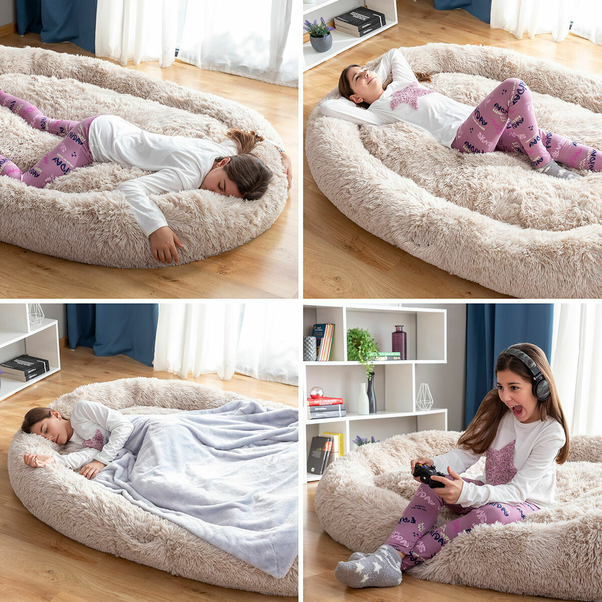 Hondenbed voor mensen XXL Beige