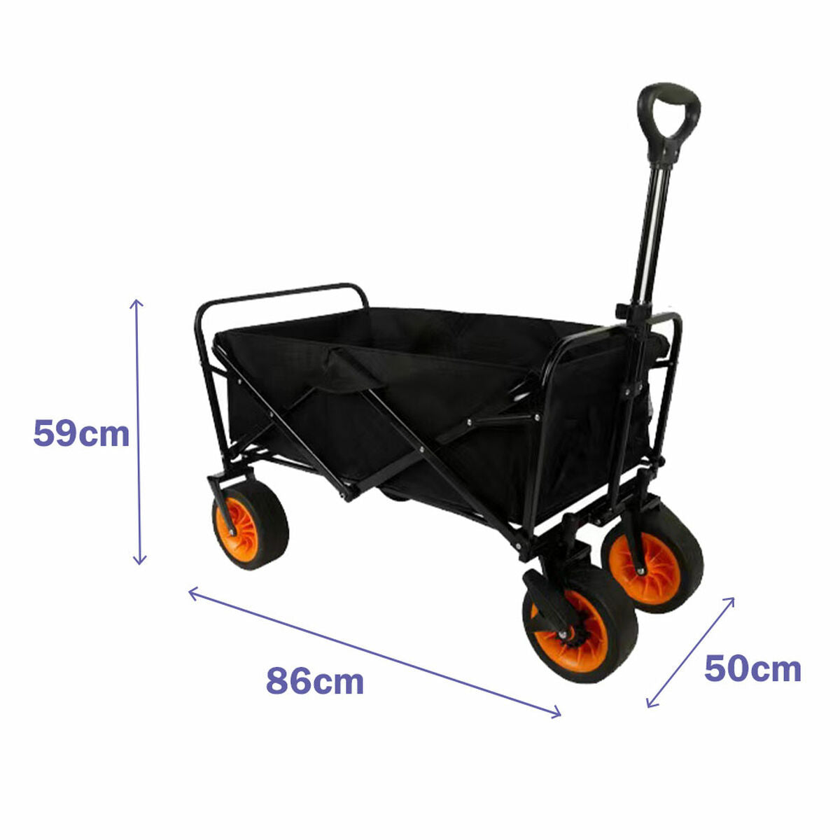 Marbueno Opvouwbare Multifunctionele Trolley Staal 200 KG Zwart