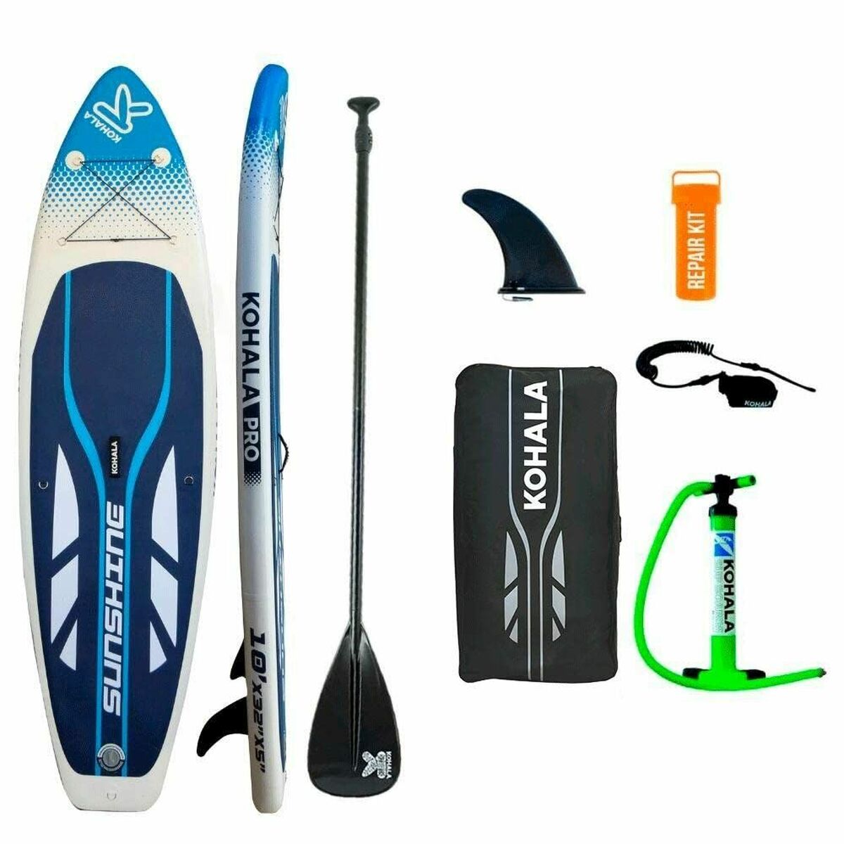 Opblaasbaar paddlesurfplank met accessoires Kohala Sunshine White