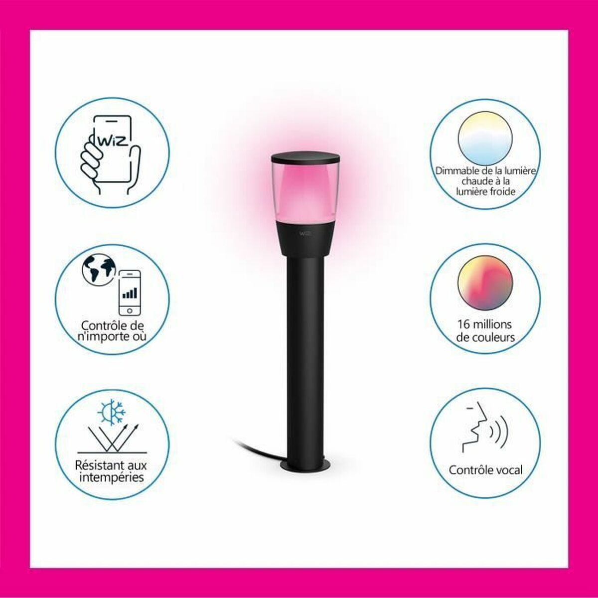 Solarlamp Wiz Elpas Zwart 400 lm