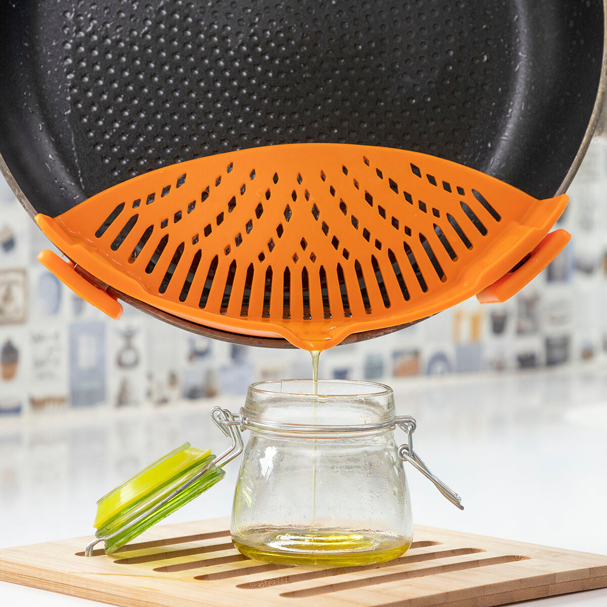 Siliconen zeef pasttrainer