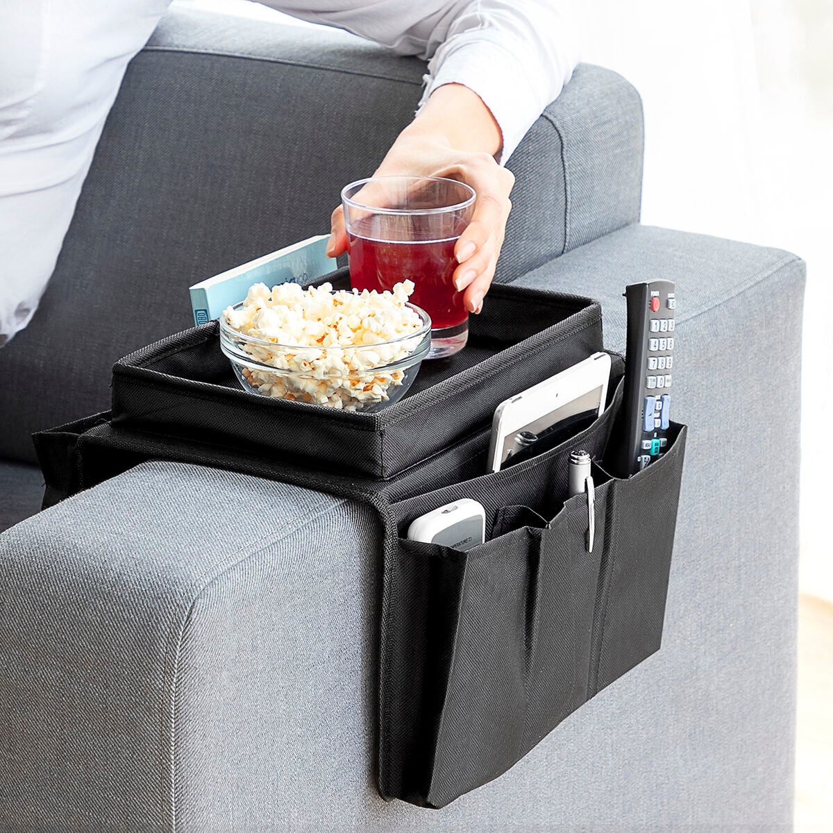 Sofa-lade met organizer voor afstandsbedieningen