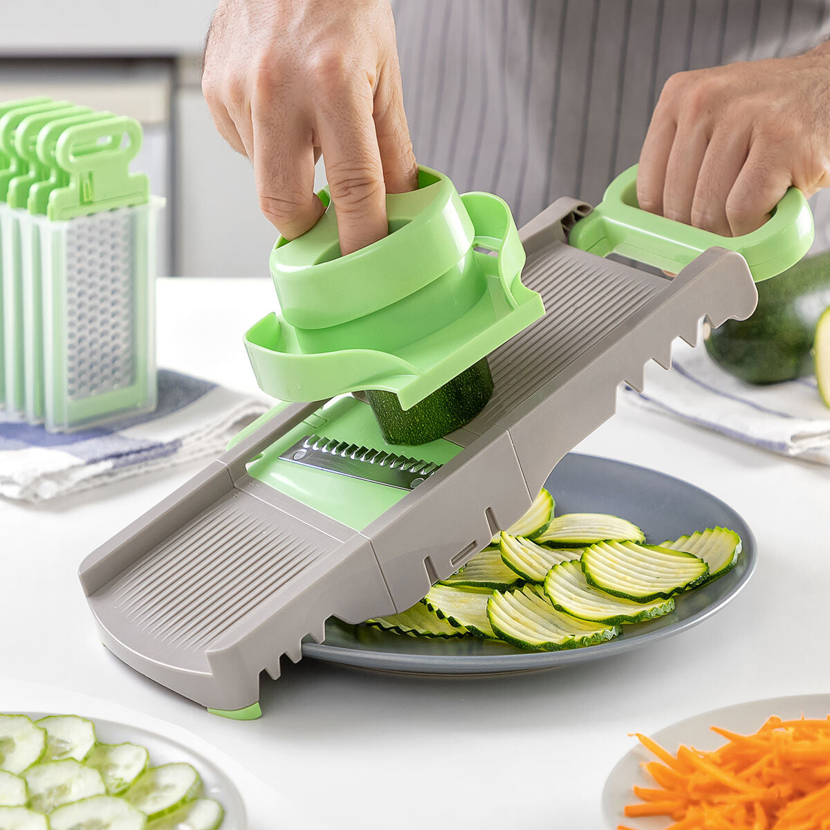 6-in-1 opvouwbare mandoline rasp 