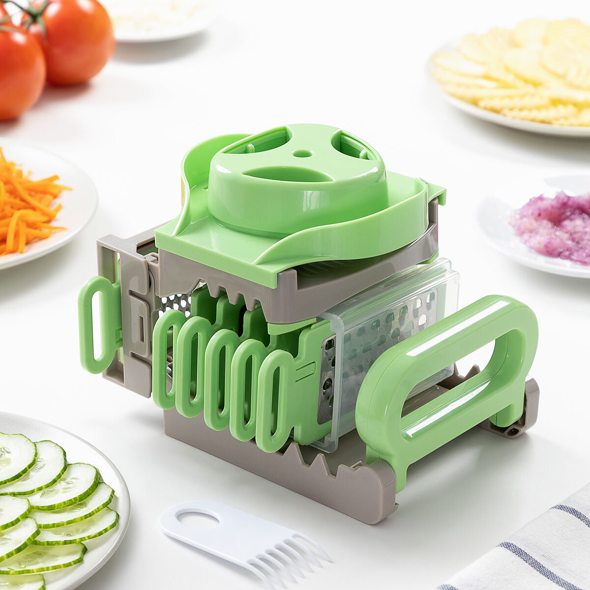 6-in-1 opvouwbare mandoline rasp 