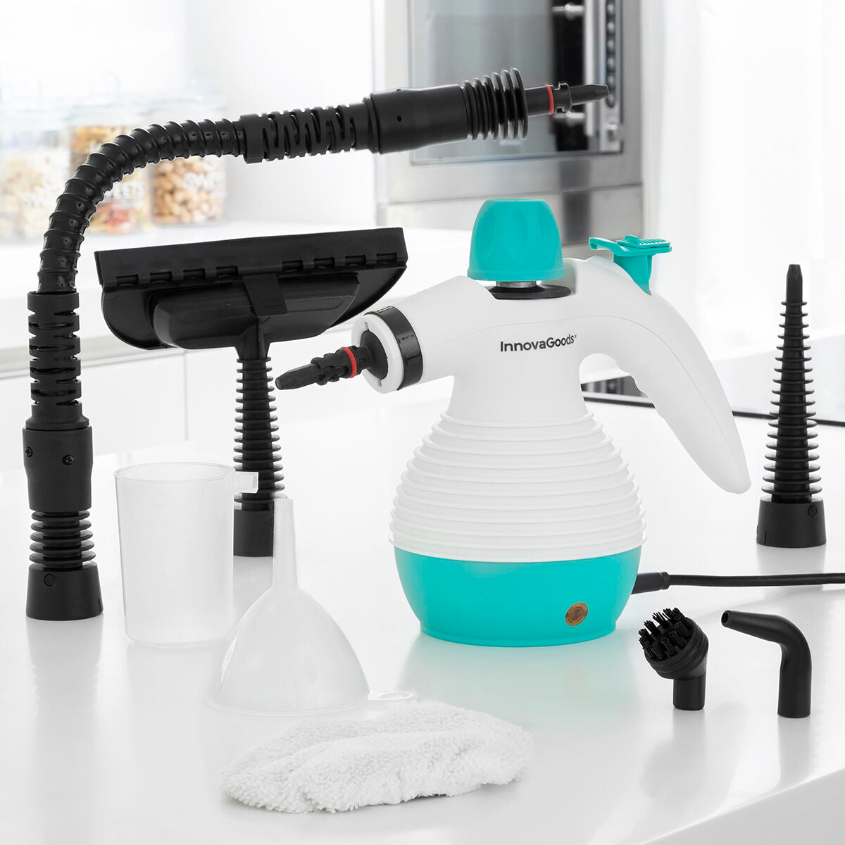 Multifunctionele 9-in-1 handstomer met accessoires 0,35 L 
