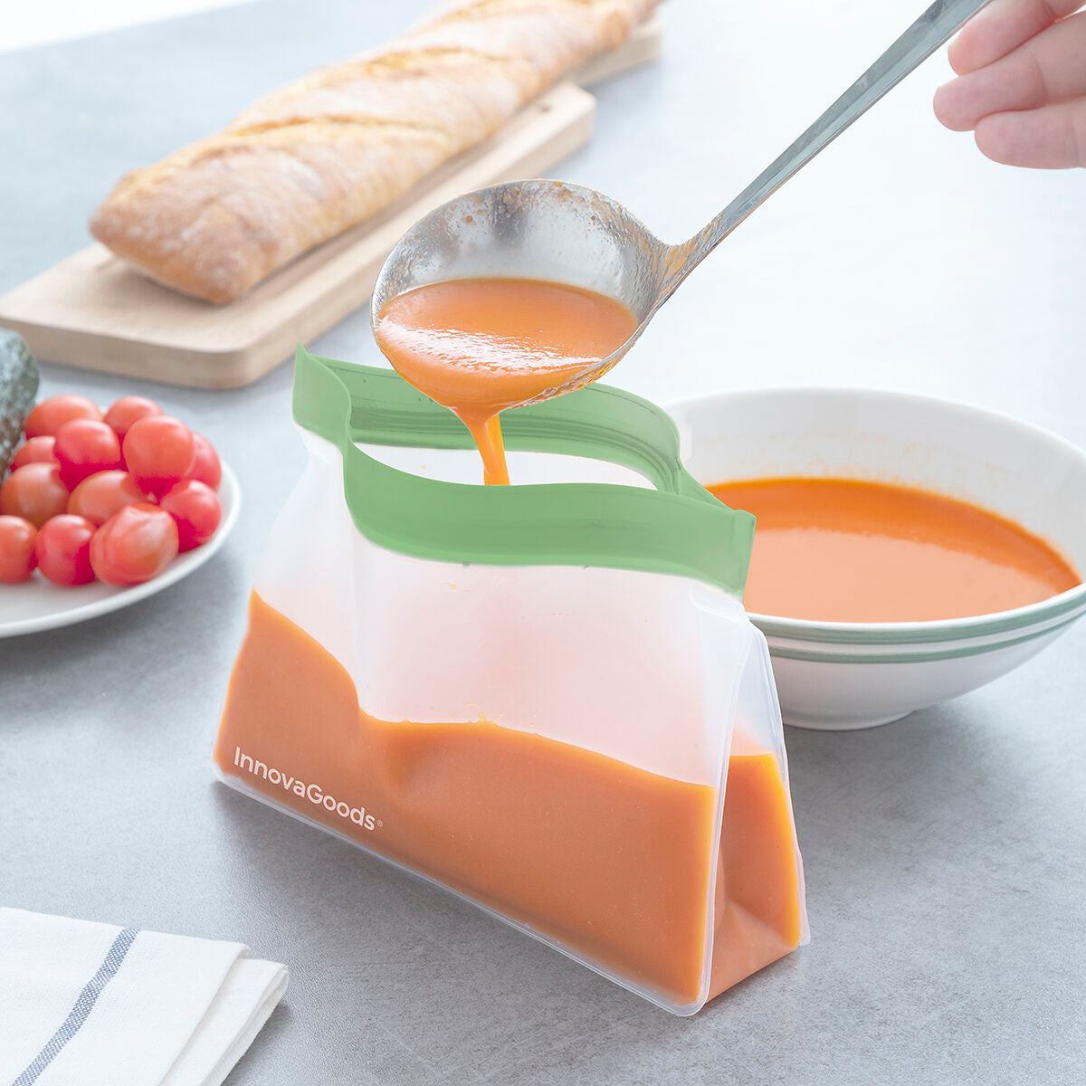Set herbruikbare hermetisch afgesloten zakken (6 stuks) 