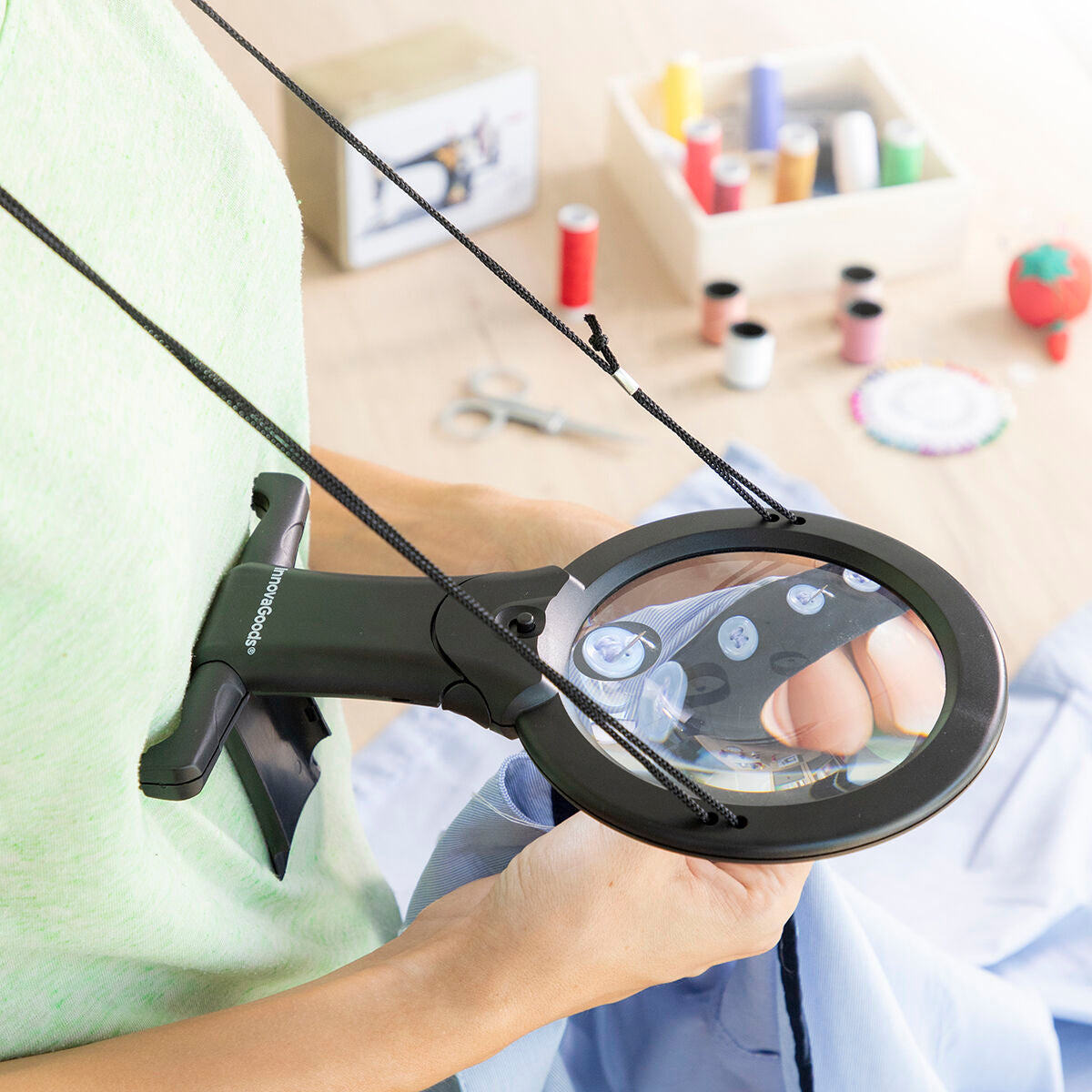 Handsfree vergrootglas met led-licht