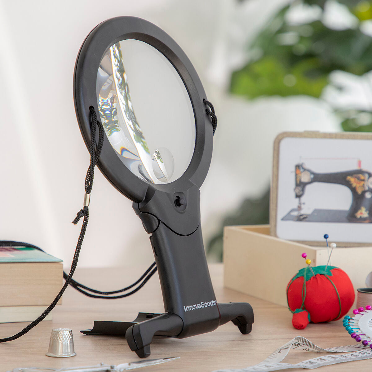 Handsfree vergrootglas met led-licht