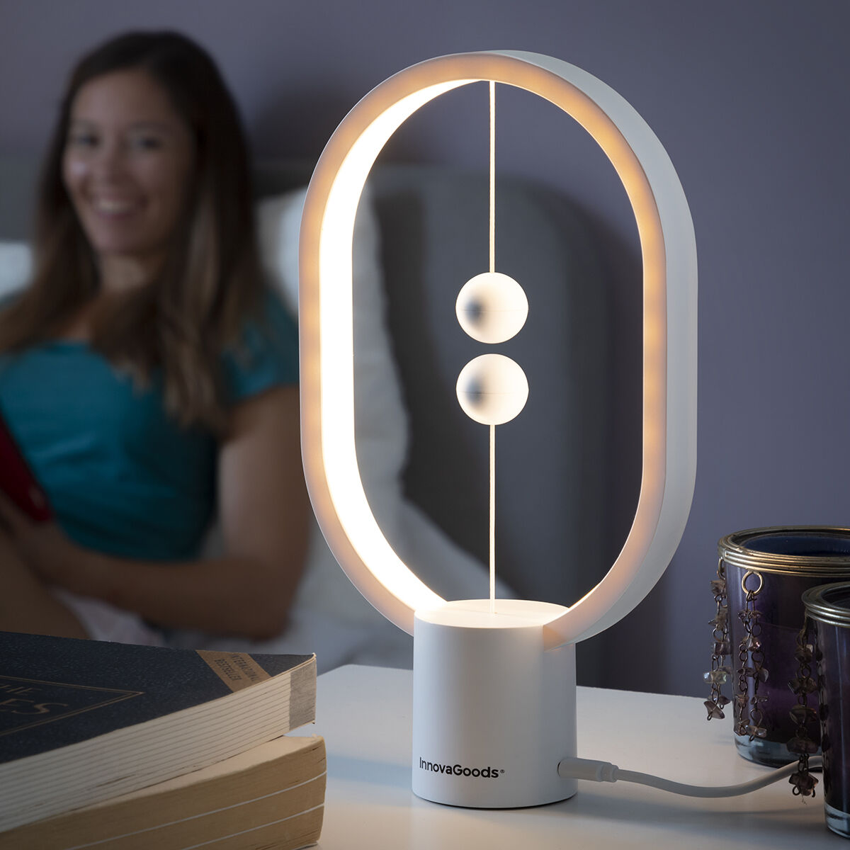 Balanslamp met magnetische schakelaar 