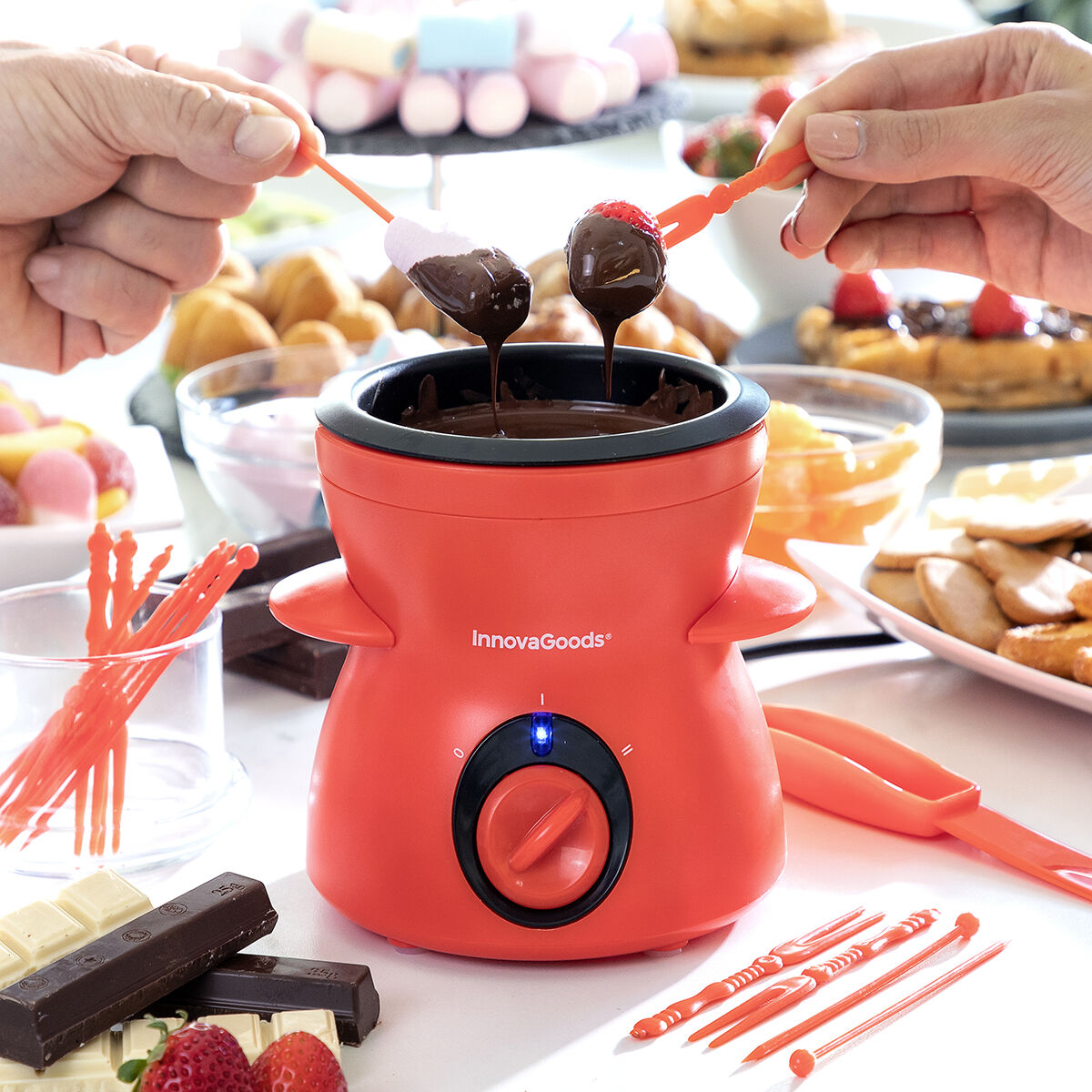 Chocoladefondue met accessoires 