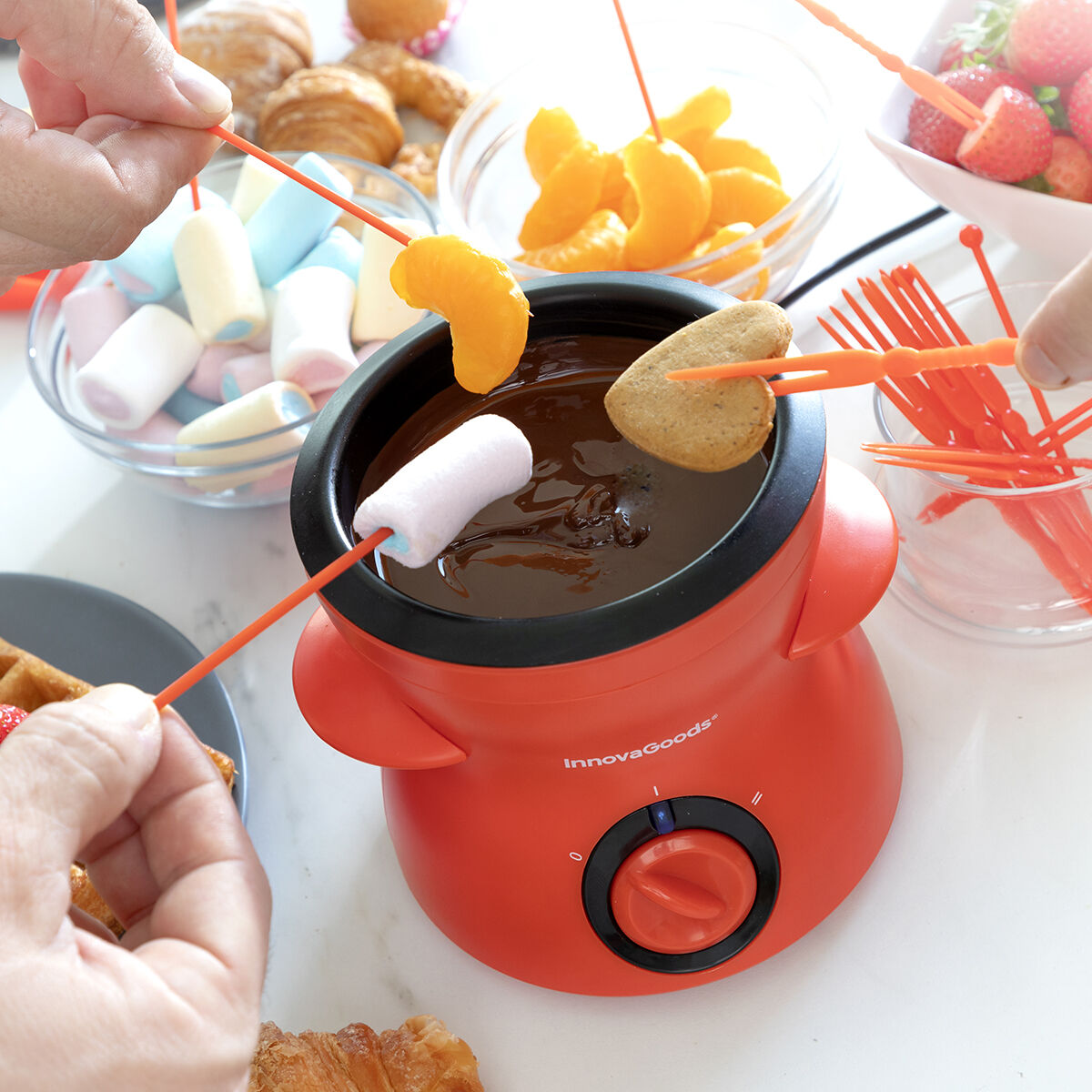 Chocoladefondue met accessoires 