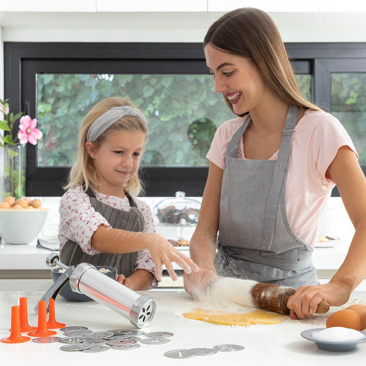 2-in-1 koekjesmaker en spuitpistool