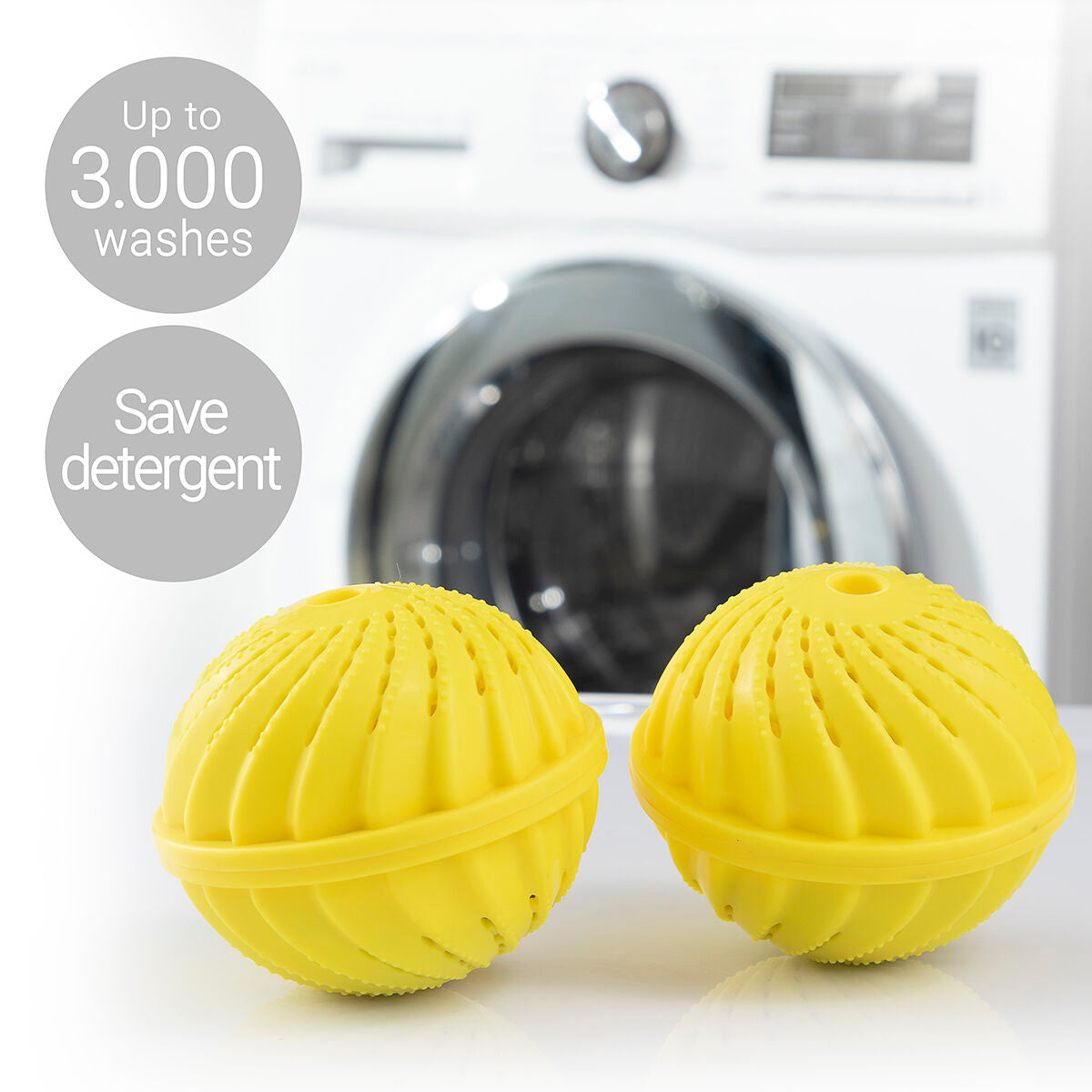 Ballen voor het wassen van kleding zonder wasmiddel Verpakking van 2 stuks