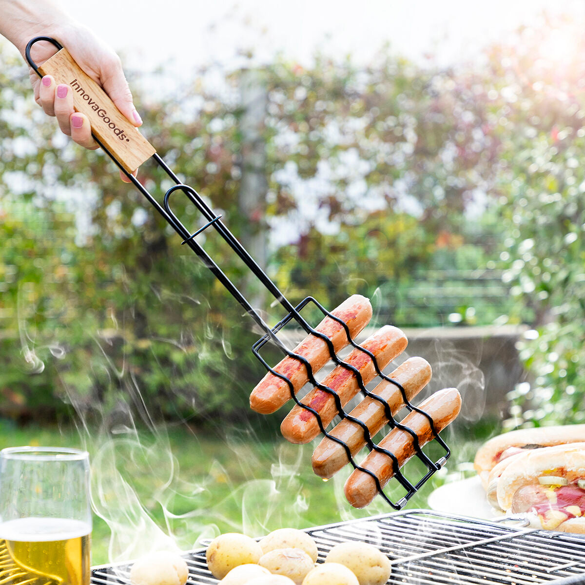 Barbecue Grill voor Worsten Sosket 