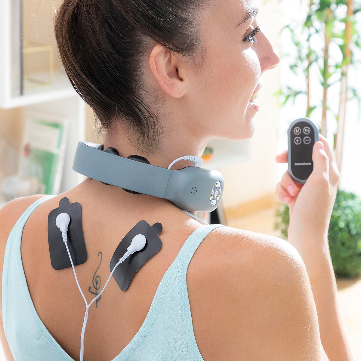 Oplaadbare nekmassager met afstandsbediening Nekival